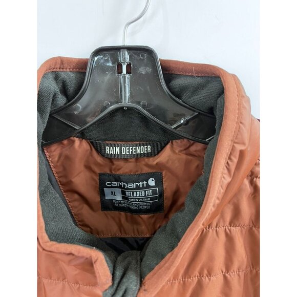Carhartt Men's Rain Defender Insulated Jacket Mocha XL Puffer New - Picture 4 of 12
